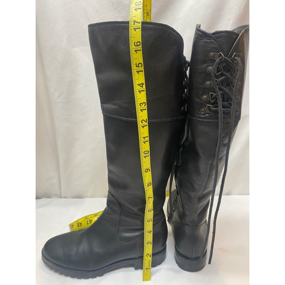 Cole Haan Women's Knee High Black Leather Riding Boots 7B - Picture 7 of 13